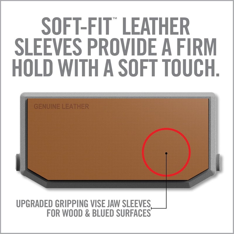 Real Avid Smart Jaws | Upgraded Vise Jaws | Versatile Vise Jaw Pads for Optimal Secure Fit on Variety of Shapes and Sizes (Soft-Fit Leather Sleeves) - Image 3